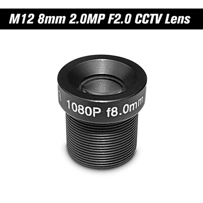 

HD 20Megapixel 2MP 8mm M12 CCTV Board Lens IP Camera Lens F20 Fixed Iris M12P05 127" Image Format 25° Viewing Angle