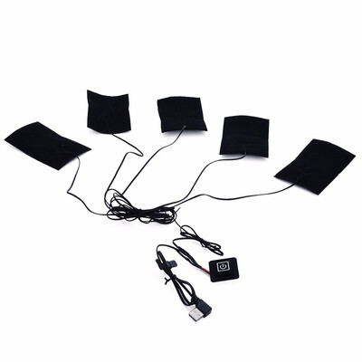 

USB Electric Carbon Fiber Heated Film 3 Gear Temperature Control Switch Down Coat Clothes Heating Pad With Switch