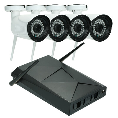 

4 Channel HD 1080P Wireless WiFi NVR Network Video Recorder Pull-type Installation Hard DiskHDD not included 4pcs 1080P WiFi W
