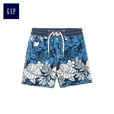 

GAP flagship store men&women cute printed elastic waist swim trunks 291553 sports blue 4YRS