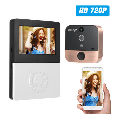 

actop 45" LCD 720P WIFI Digital Peephole Viewer 110° PIR Door Eye Video Intercom Doorbell Camera IR Night Vision Motion Detection