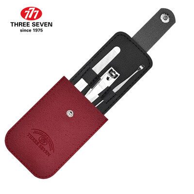 

777 THREE SEVEN nail clipper set nail clippers personal care repair capacity combination 3 piece set TST-182 red import