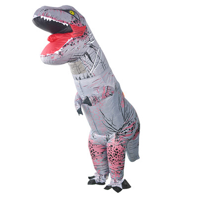 

Decdeal Funny Adult Inflatable Dinosaur Trex Costume Suit Air Fan Operated Blow Up Halloween Cosplay Fancy Dress Animal Costume Ju