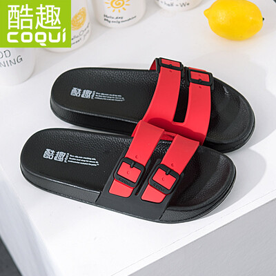

Cool fun Coqui couple home bathroom light soft soft non-slip bath casual slippers womens black 38 CQ6122
