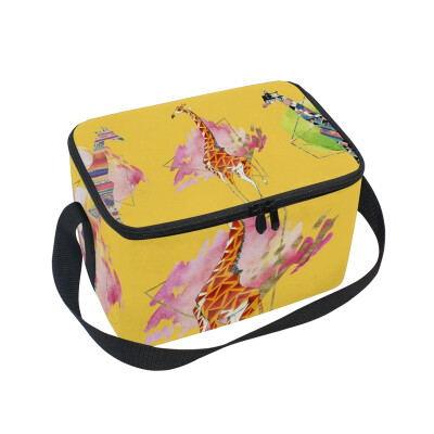 

ALAZA Lunch Box Insulated Abstract Giraffe Lunch Bag Large Cooler Tote Bagfor Men Women