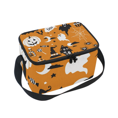 

ALAZA Lunch Box Insulated Lunch Bag Large Cooler Halloween Set Tote Bag