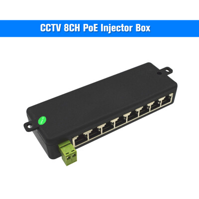 

CCTV 8CH PoE Injector Box DC 12V-48V Power Supply for Surveillance POE IP Camera Wifi AP VoIP Power Over Ethernet IEEE8023afat P