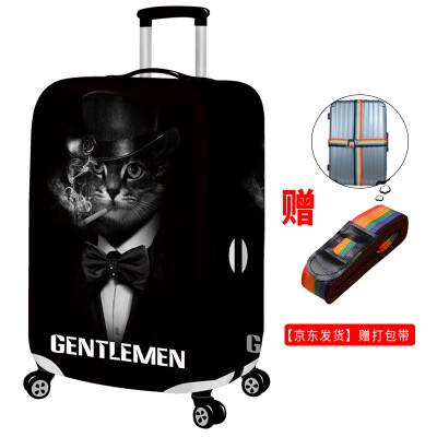 

Xin Yan stretch printing box cover 20 inch trolley case wear protective cover luggage 18 inch dust cover travel goods gentleman cat