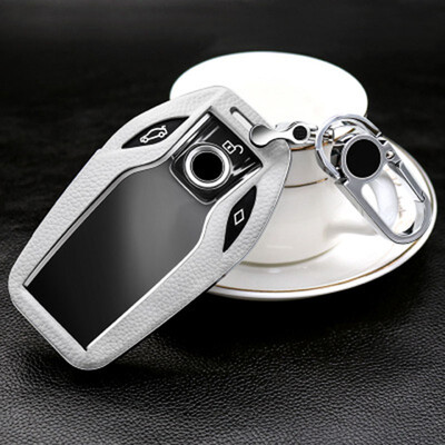 

Top Layer Leather Car Key Case For i8 Smart Key BMW 7 Series 730 740li 6 Series GT Car Key Cover Shell Car Keychain