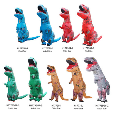 

Funny Adult Inflatable Dinosaur Trex Costume Suit Air Fan Operated Blow Up Halloween Cosplay Fancy Dress Animal Costume Jumpsuit