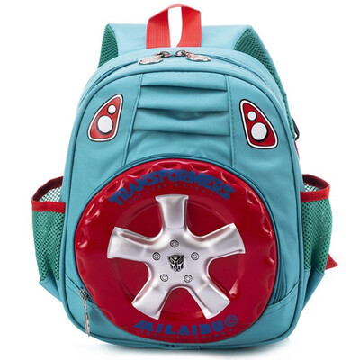 

Waterproof nylon cartoon contrast color shoulder burden reduction students school bags children bag travel backpack boy schoolbag