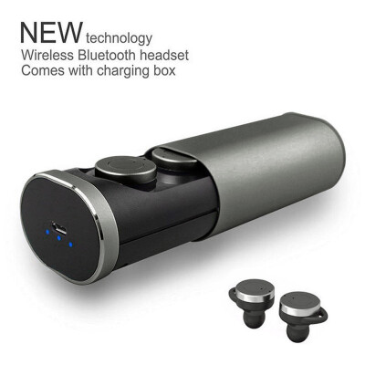 

LESIRI Bluetooth Headset Double Twins Dual Earbuds Wireless Music Stereo Earphone with Charging Box Socket for iPhone Samsung LG