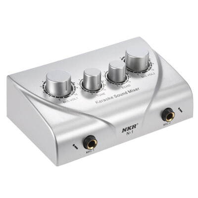 

Karaoke Sound Mixer Dual Mic Inputs With Cable