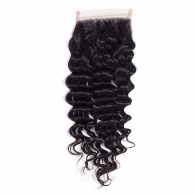 

NamiHair Wholesale Price 4x4 Lace Closure Brazilian Remy Human Hair Loose Deep Wave Free Part Human Hair Closure