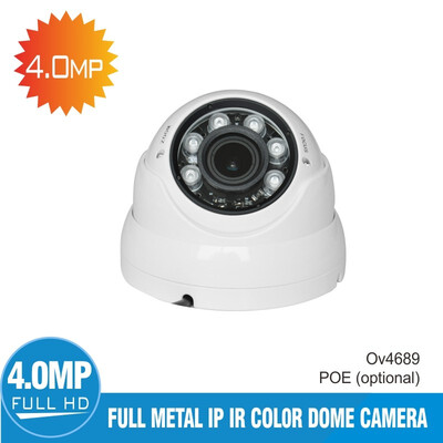 

4MP IP HD Dome Camera 28-12mm Vari Focusing Lens IR-CUT 6 Array IR LED - Infrared Distance 30M Support POE optional