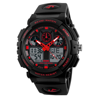 

SKMEI 1270 Men Dual Time Display Stopwatch Alarm Sports Fashion Male Quartz Digital Watch