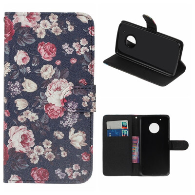 

MOONCASE Moto G5 PLUS painted holster - black floral