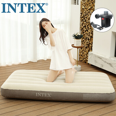 

INTEX line pull technology new 64101 line pull inflatable sheets people camping air bed outdoor folding bed home recliner air bed outdoor moisture pad 9919125cm