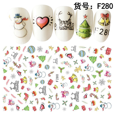 

ROSALIND 1PacksLot New Arrivals Christmas Nail Sticker Decal Manicure Nail Art Water Decals Nail Art DIY Manicure Guides