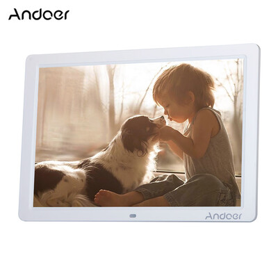 

Andoer 15" Wide Screen HD LED Digital Picture Frame Digital Album High Resolution 1280800 Electronic Photo Frame with Remote Cont