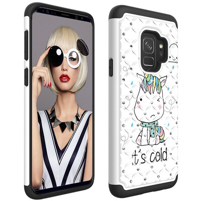 

Samsung Galaxy S9 Case Diamond Cartoon Pattern Design Hard PCScratch-ResistantTPU Soft Silicone Rubber Bumper Shock Absorption