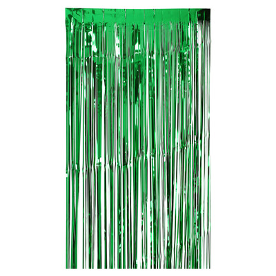 

100 200cm Metallic Foil Fringe Curtain Tinsel Shimmer Window Door Curtain Wall Backdrop Panel Decoration for Wedding Christmas P