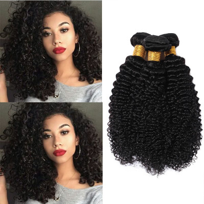 

Deep Wave 3 Bundles 100 Unprocessed Brazilian Human Hair bundles Brazilian Virgin Remy kinky Curly Hair Extensions Natural Color