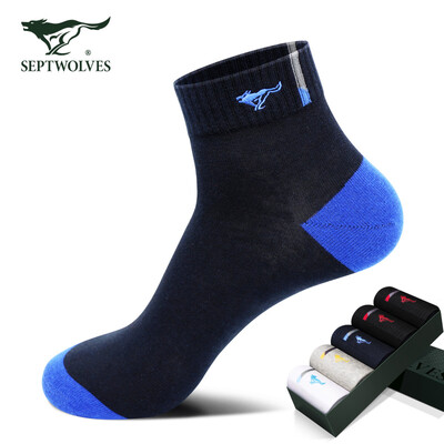 

Seven wolves socks mens socks sports pure cotton socks sweat-absorbent breathable casual socks 96432 mixed color code