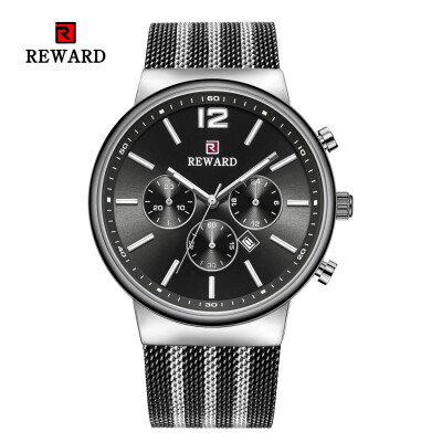 

REWARD 63060 Mesh Calendar Waterproof Business Casual Men Quartz Watch