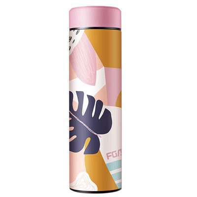 

Fuguang impression 304 stainless steel vacuum flask insulation pot cylinder gift box with tea compartment tea cup men&women fashion straight body vacuum water cup 500ML pink DCZ181004-500
