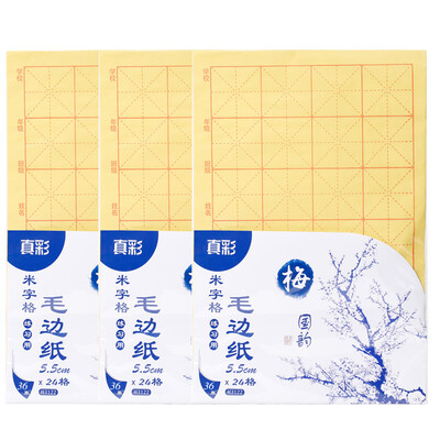 

TRUECOLOR Wenfang Four Treasures Edge Paper Student Brush Calligraphy Practice Paper Rice Character 24 24 H3122
