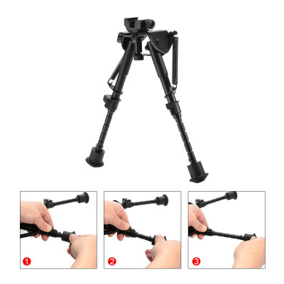 

TOMSHOO 6-9 Inch Adjustable Telescopic Tactical Bipod Portable Spring Return Sniper Hunting Tool Bipod with Rail Adapter