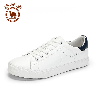 

Camel brand white shoes male Korean version with tide skateboard collision color casual sports W912226530 white blue 42260 yards