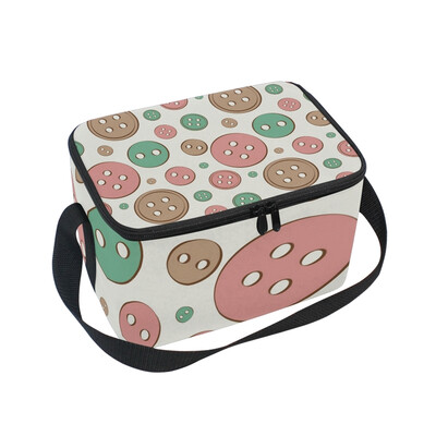 

ALAZA Lunch Box Insulated Round Button Lunch Bag Large Cooler Tote Bag for Men Women