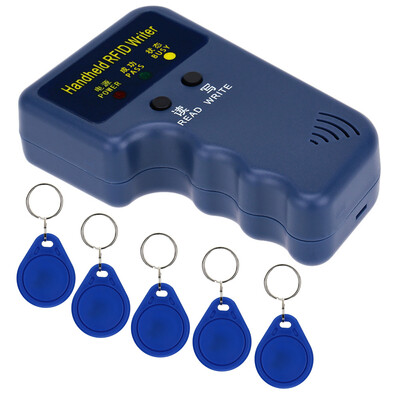 

Handheld 125KHz RFID ID Card WriterCopier Duplicator 5pcs Writable EM4305 Key Cards