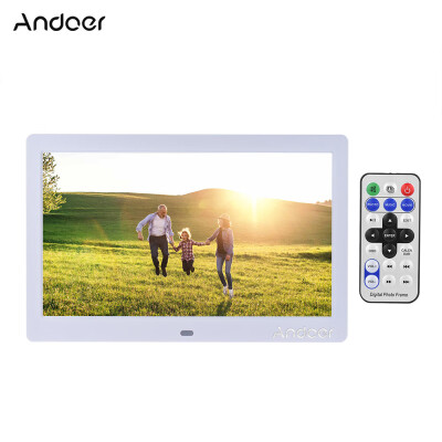 

Andoer 10 Inch LED Wide Screen Digital Photo Picture Frame Electronic Album High Resolution 1024600 MP3 MP4 Picture Player Electr