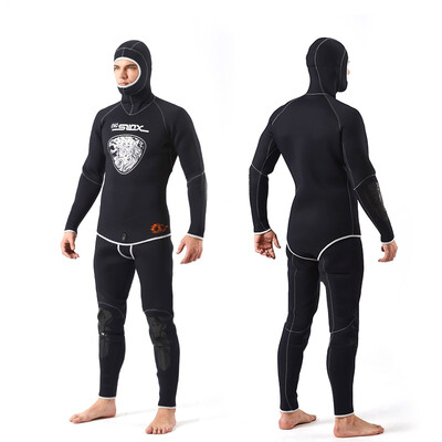 

Long sleeve split body diving suit head set 5mm thickened wet suit suit diving suit two sets of diving suit
