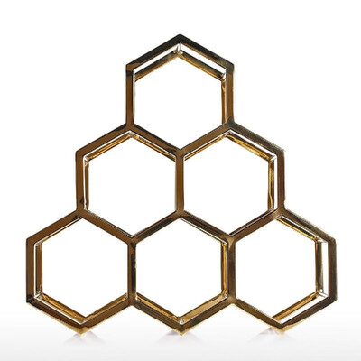 

Honeycomb Wine Rack Metal Wine Holder Innovative Wine Holder 6 Bottle Rack Horizontal Storage Compact Design Free Standing Home De
