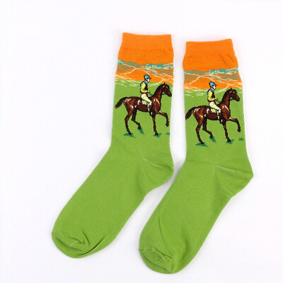 

Hot Starry Night Autumn Winter Retro Women Personality Art Van Gogh Mural World Famous Painting Male Socks Oil Funny Happy Socks