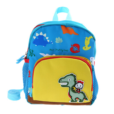 

Kids Backpack With safety Harness Canvas Cute Cartoon Dinosaur Travel Backpack Children Kindergarten Schoolbags Lunch Bag For 1-3
