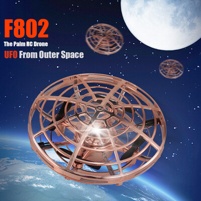 

F802 Mini Infrared Induction Hand Control UFO Altitude Hold RC Training Drone Quadcopter for Boy Kids Toy Gift