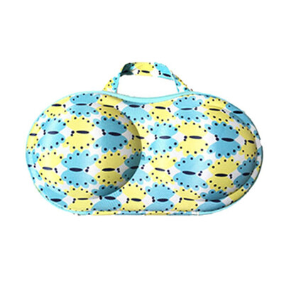 

Colorful Pattern Underwear Storage Box Portable Bra Bag with Mesh&Handle for Travel Fitness