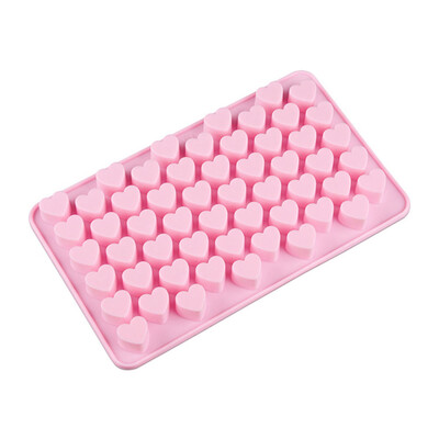 

55 Hole Heart Shape Love Candy Silicone Decorating Mold Ice Cube Tray Silicone Chocolate Sugar Paste Tool Cookie Muffin Baking Pan