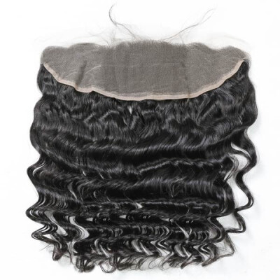 

Ear to ear 134 Lace Frontal Closure Loose Wave Human hair medium brown Swiss lace