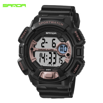 

SANDA 319 Electronic Sport Watch Men Waterproof Watches Digital LED Back Light Wristwatch for Male Clock