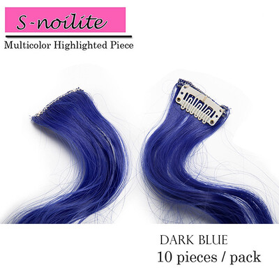 

10pcsset Highlight Streaks Clip in Multicolour Hair Extensions Hairpiece Long Hair