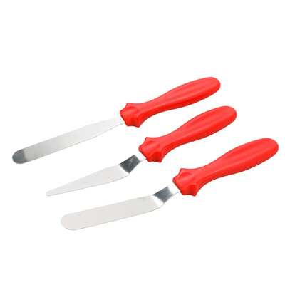 

3 Small Crank Scrapers CakeIceCandyFudge Cake Decoration Tools