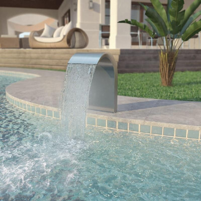 

Pool Fountain Stainless Steel 177"x118"x256" Silver