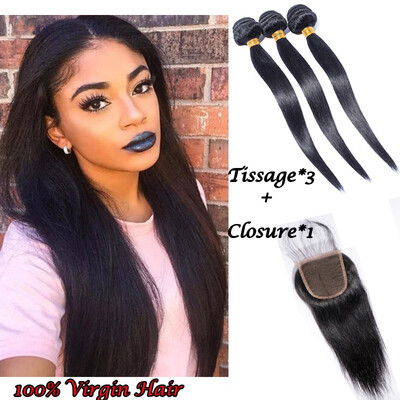 

Human hair Virgin Hair 8A Brazilian Body Wave Natural Black 100 human hair No Shedding No Tangle Can Be Dyed