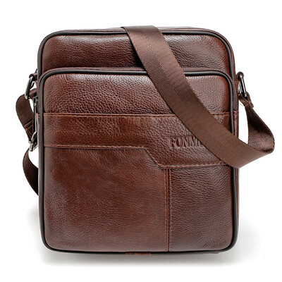 

Brand 100 Genuine Leather Men\s Crossbody Bag Casual Business Leather